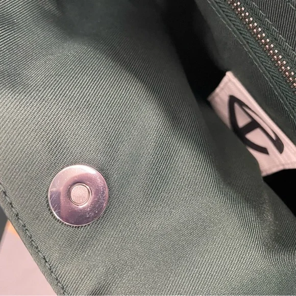 Telfar Large Shopping Bag Green Vegan Leather Tote Crossbody + Dust Bag - Picture 8 of 10